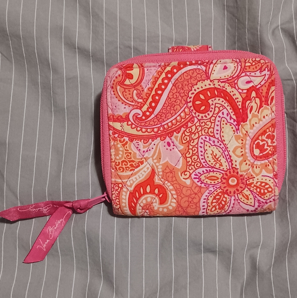 Vera Bradely Sherbert (Spring 2004) Compact Zip-Around Wallet